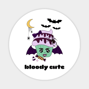 Cute and creepy Halloween bat cup cake - bloody cute Magnet